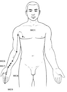 Emplacements des méridiens